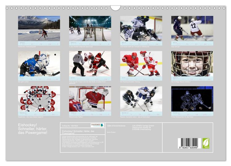 Produktbild: Eishockey! Schneller, h&auml;rter, das Powergame! (Wandkalender 2026 DIN A3 quer), CALVENDO Monatskalender