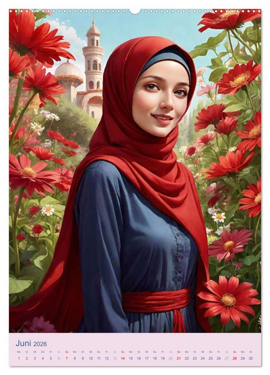 Produktbild: Stolze Muslima (hochwertiger Premium Wandkalender 2026 DIN A2 hoch), Kunstdruck in Hochglanz