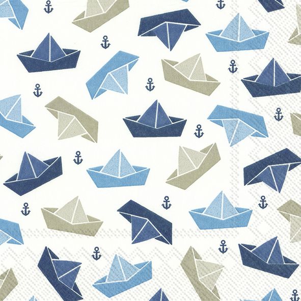 Produktbild: Serviette "Little Paper Boats", 25x25 cm