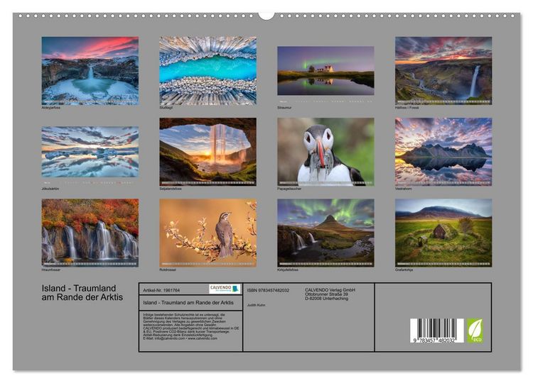 Produktbild: Island - Traumland am Rande der Arktis (hochwertiger Premium Wandkalender 2026 DIN A2 quer), Kunstdruck in Hochglanz