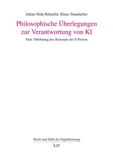 Produktbild: Philosophische &Uuml;berlegungen zur Verantwortung von KI