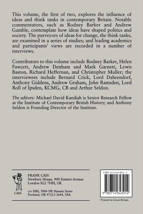 Produktbild: Ideas and Think Tanks in Contemporary Britain