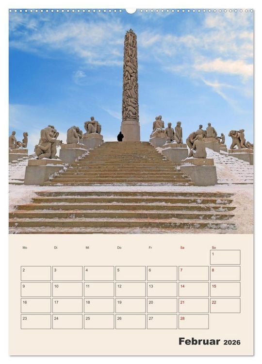 Produktbild: Winterliches Oslo - Terminplaner (hochwertiger Premium Wandkalender 2026 DIN A2 hoch), Kunstdruck in Hochglanz