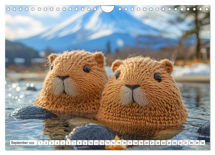 Produktbild: Strick-Safari - Gestrickte Tiere zum Verlieben (Wandkalender 2026 DIN A4 quer), CALVENDO Monatskalender
