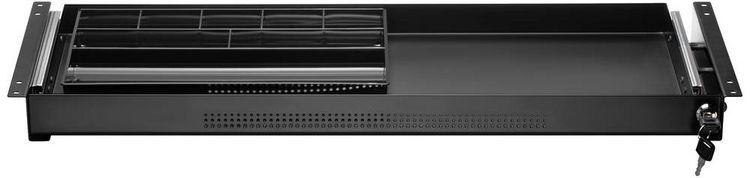 Produktbild: SpeaKa Professional SP-10938492 Untertisch-Schublade 740 mm x 272 mm abschlie&szlig;bar H&ouml;hen-Bereich: 50.8 mm (max) Schwarz