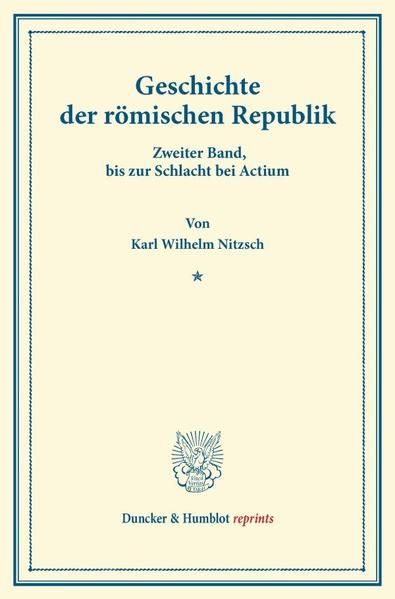 Produktbild: Geschichte der r&ouml;mischen Republik.
