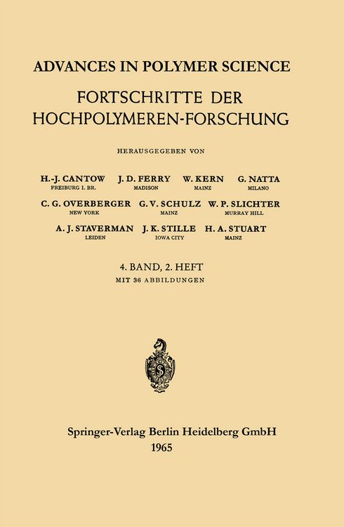 Produktbild: Advances in Polymer Science / Fortschritte der Hochpolymeren-Forschung