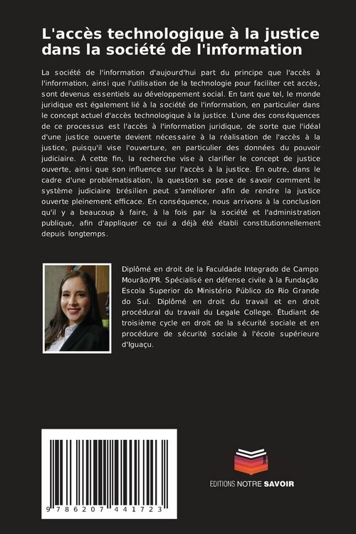 Produktbild: L'acc&egrave;s technologique &agrave; la justice dans la soci&eacute;t&eacute; de l'information