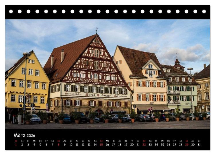 Produktbild: Esslingen am Neckar - Vom Mittelalter in die Moderne (Tischkalender 2026 DIN A5 quer), CALVENDO Monatskalender