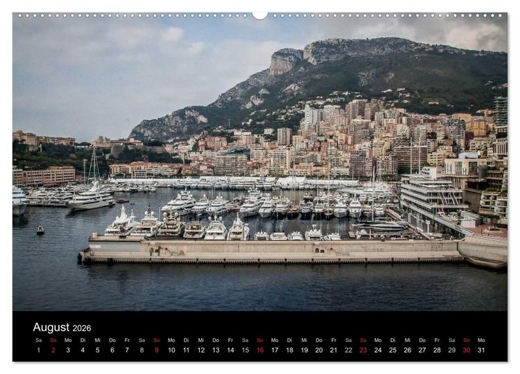 Produktbild: Monaco - Das F&uuml;rstentum an der franz&ouml;sischen Mittelmeerk&uuml;ste (hochwertiger Premium Wandkalender 2026 DIN A2 quer), Kunstdruck in Hochglanz