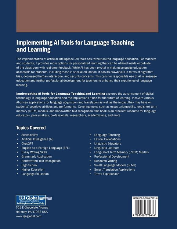 Produktbild: Implementing AI Tools for Language Teaching and Learning
