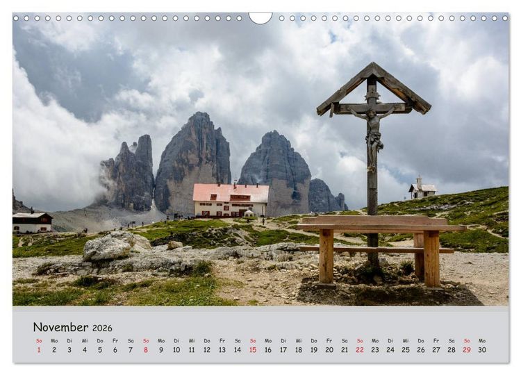 Produktbild: Wandern in den Dolomiten (Wandkalender 2026 DIN A3 quer), CALVENDO Monatskalender