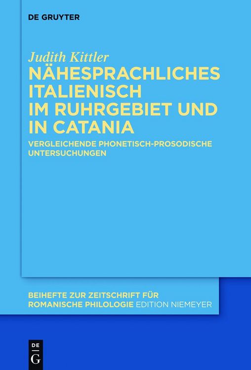 Produktbild: N&auml;hesprachliches Italienisch im Ruhrgebiet und in Catania