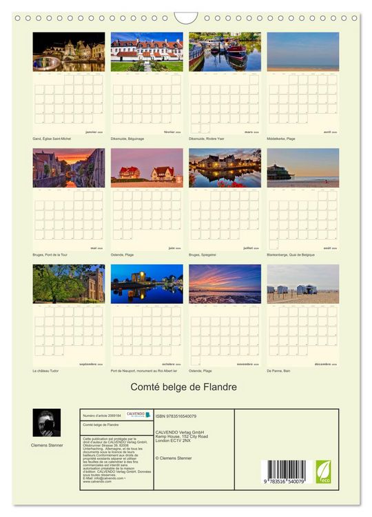 Produktbild: Comt&eacute; belge de Flandre (Calendrier mural 2026 DIN A3 horizontal), CALVENDO calendrier mensuel