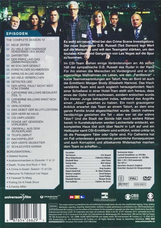 Produktbild: CSI - Season 12 [6 DVDs]