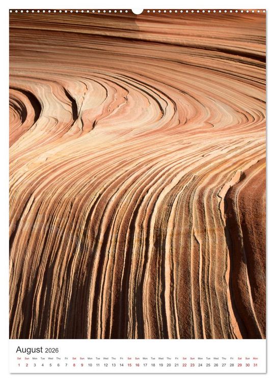 Produktbild: Paria Canyon The Wave (High Quality Premium Wall Calendar 2026 DIN A2 portrait),CALVENDO 12 Month Wall Calendar