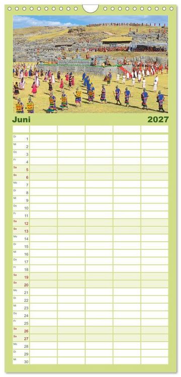 Produktbild: Familienplaner 2027 - Alte Kulturen Mittel- und S&uuml;damerikas: Versunkene Welten mit 5 Spalten (Wandkalender, 21 x 45 cm) CALVENDO