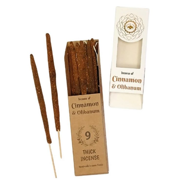 Produktbild: R&auml;ucherst&auml;bchen Green Tree Cinnamon & Olibanum Botanical Incense, 9 dicke St&auml;bchen