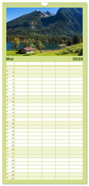 Produktbild: Familienplaner 2026 - Rund um den Hintersee und Zauberwald mit 5 Spalten (Wandkalender, 21 x 45 cm) CALVENDO