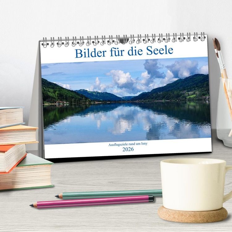 Produktbild: Ausflugsziele rund um Isny (Tischkalender 2026 DIN A5 quer), CALVENDO Monatskalender