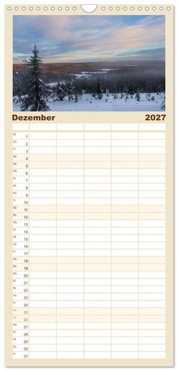 Produktbild: Familienplaner 2027 - Heimat der Samen mit 5 Spalten (Wandkalender, 21 x 45 cm) CALVENDO
