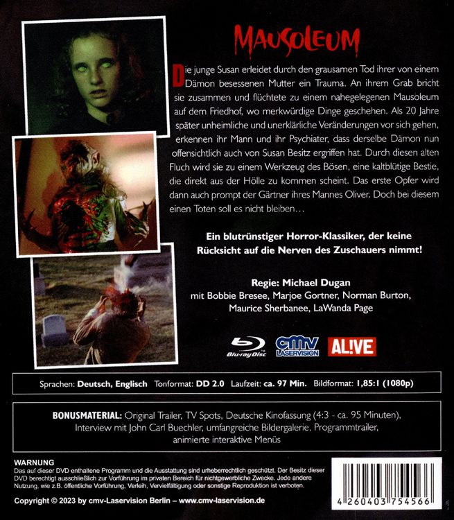 Produktbild: Mausoleum (Blu-ray)