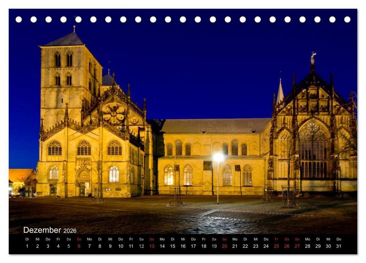 Produktbild: M&uuml;nster - Geschichten aus verschiedenen Jahrhunderten (Tischkalender 2026 DIN A5 quer), CALVENDO Monatskalender