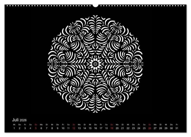 Produktbild: Entspannung und Ruhe durch Mandalas (hochwertiger Premium Wandkalender 2026 DIN A2 quer), Kunstdruck in Hochglanz
