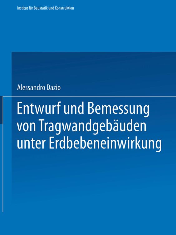 Produktbild: Entwurf und Bemessung von Tragwandgeb&auml;uden unter Erdbebeneinwirkung