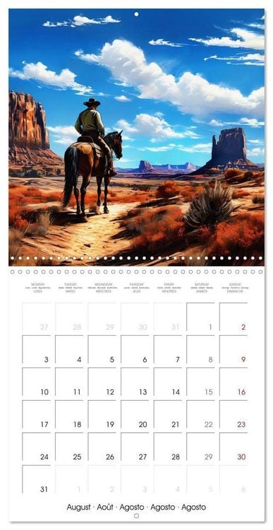 Produktbild: Man and Horse - Western Life (Wall Calendar 2026 12 &times; 12 Inch) CALVENDO 12 Month Wall Calendar