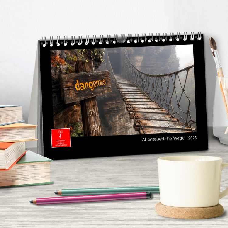 Produktbild: Abenteuerliche Wege (Tischkalender 2026 DIN A5 quer), CALVENDO Monatskalender