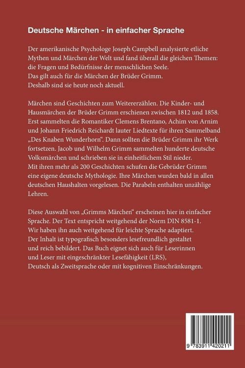 Produktbild: Deutsche M&auml;rchen in einfacher Sprache