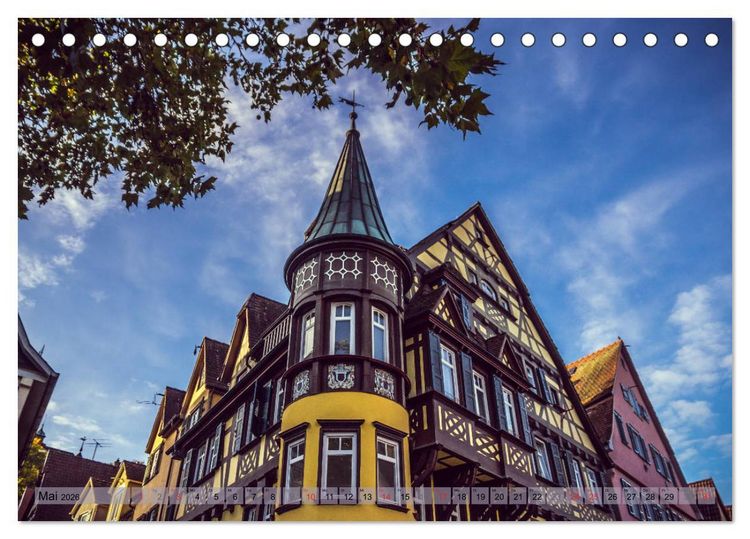Produktbild: T&uuml;bingen - Impressionen aus der Universit&auml;tsstadt (Tischkalender 2026 DIN A5 quer), CALVENDO Monatskalender