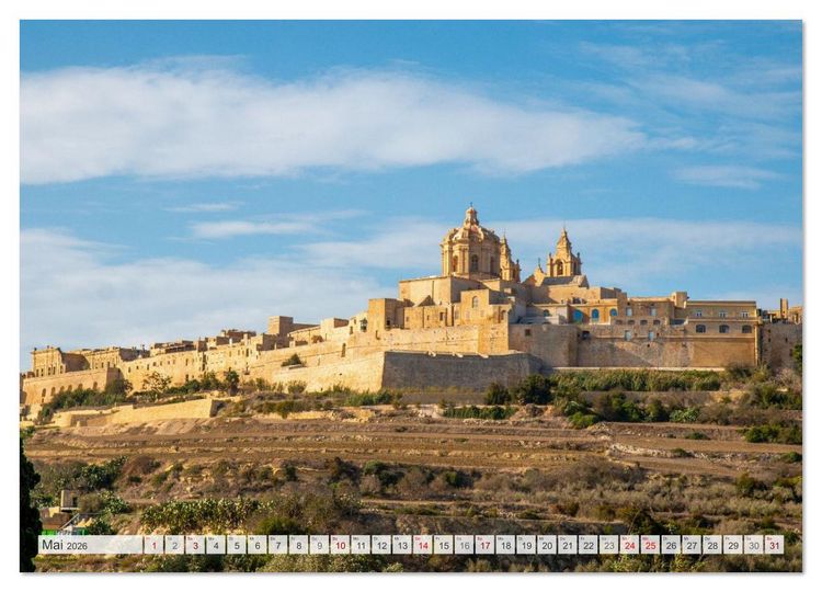 Produktbild: Malta &ndash; Historisches Juwel im Mittelmeer (Wandkalender 2026 DIN A2 quer), CALVENDO Monatskalender