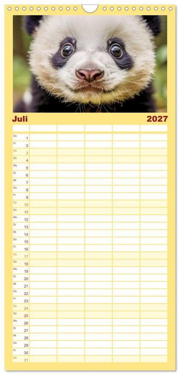 Produktbild: Familienplaner 2027 - Babys der Wildnis mit 5 Spalten (Wandkalender, 21 x 45 cm) CALVENDO