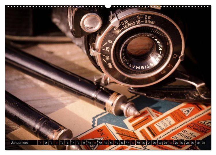 Produktbild: Historische Fotoapparate (hochwertiger Premium Wandkalender 2026 DIN A2 quer), Kunstdruck in Hochglanz