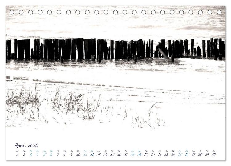 Produktbild: Meeresbilder - Nordsee-Impressionen (Tischkalender 2026 DIN A5 quer), CALVENDO Monatskalender