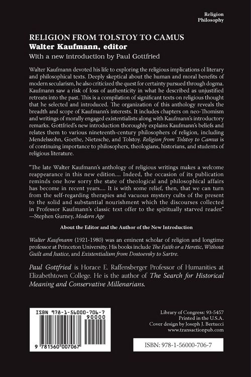 Produktbild: Religion from Tolstoy to Camus