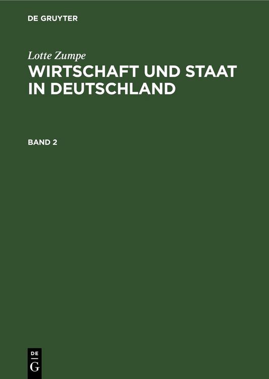 Produktbild: Wirtschaft und Staat in Deutschland w&auml;hrend der Weimarer Republik