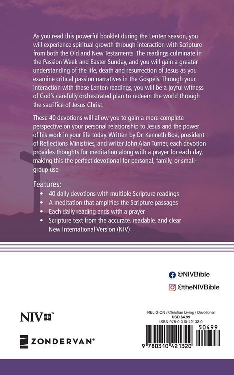 Produktbild: Niv, Once-A-Day 40 Days to Easter Devotional, Paperback