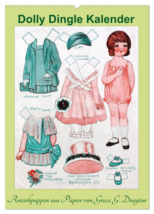 Produktbild: Dolly Dingle Kalender - Anziehpuppen von Grace G. Drayton (Wandkalender 2026 DIN A2 hoch), CALVENDO Monatskalender