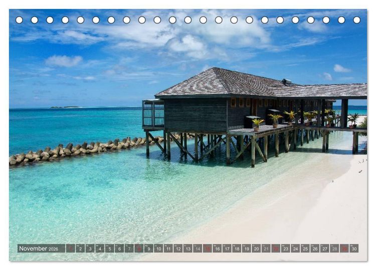 Produktbild: Malediven - Inseltraum im Paradies (Tischkalender 2026 DIN A5 quer), CALVENDO Monatskalender