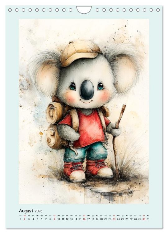 Produktbild: Koala-Abenteuer. Bezaubernde Aquarell-Momente (Wandkalender 2026 DIN A4 hoch), CALVENDO Monatskalender
