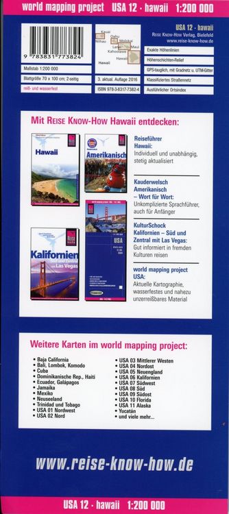Produktbild: Reise Know-How Landkarte USA 12, Hawaii 1 : 200 000