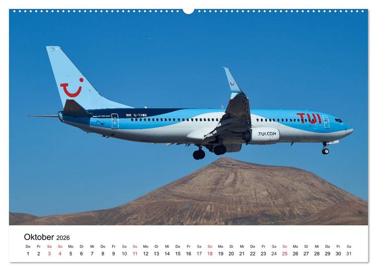 Produktbild: Die sch&ouml;nsten Airliner (Wandkalender 2026 DIN A2 quer), CALVENDO Monatskalender
