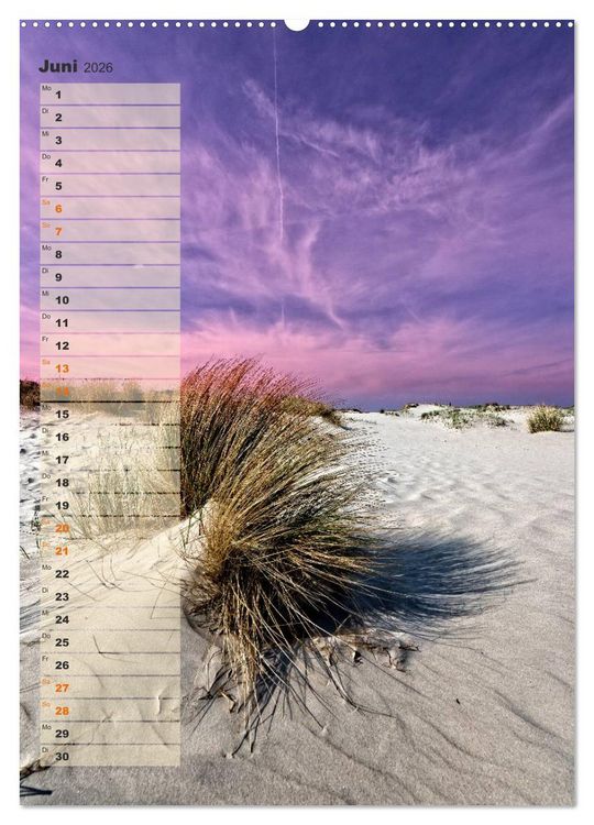 Produktbild: Zwischen D&uuml;nen und Watt / Geburtstagskalender (hochwertiger Premium Wandkalender 2026 DIN A2 hoch), Kunstdruck in Hochglanz