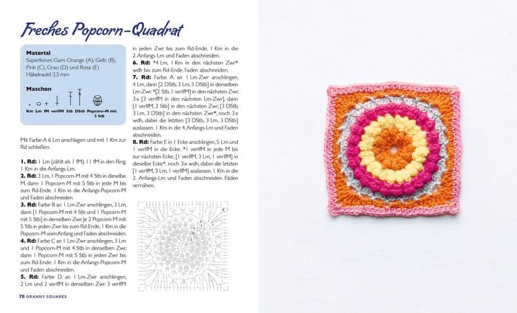 Produktbild: Musterbibel Granny Squares: Blumenzauber