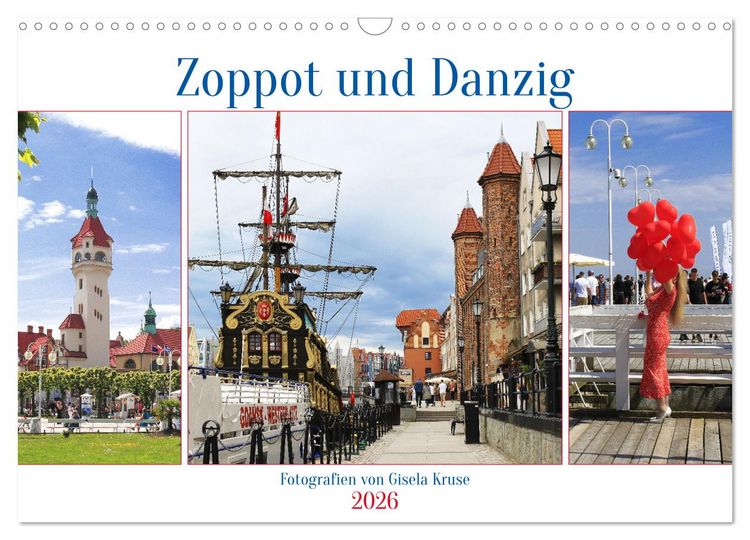 Produktbild: Zoppot und Danzig (Wandkalender 2026 DIN A3 quer), CALVENDO Monatskalender