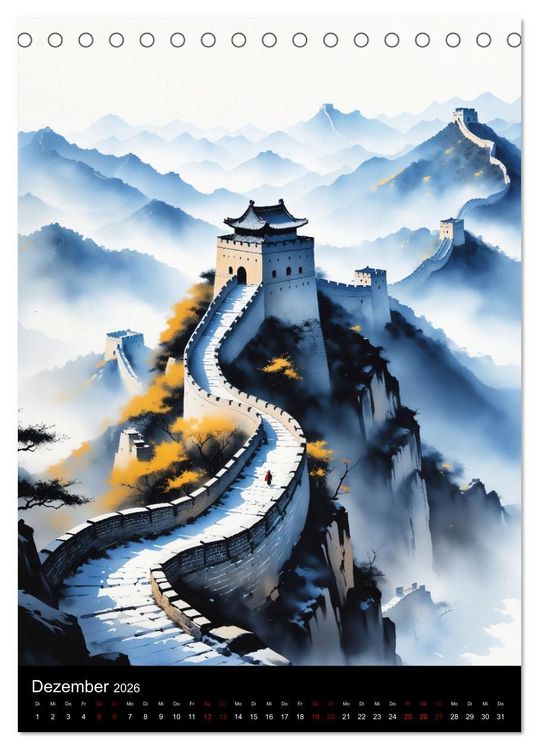 Produktbild: Asiatische Inspiration Fern&ouml;stlicher Art - Helle Werke (Tischkalender 2026 DIN A5 hoch), CALVENDO Monatskalender