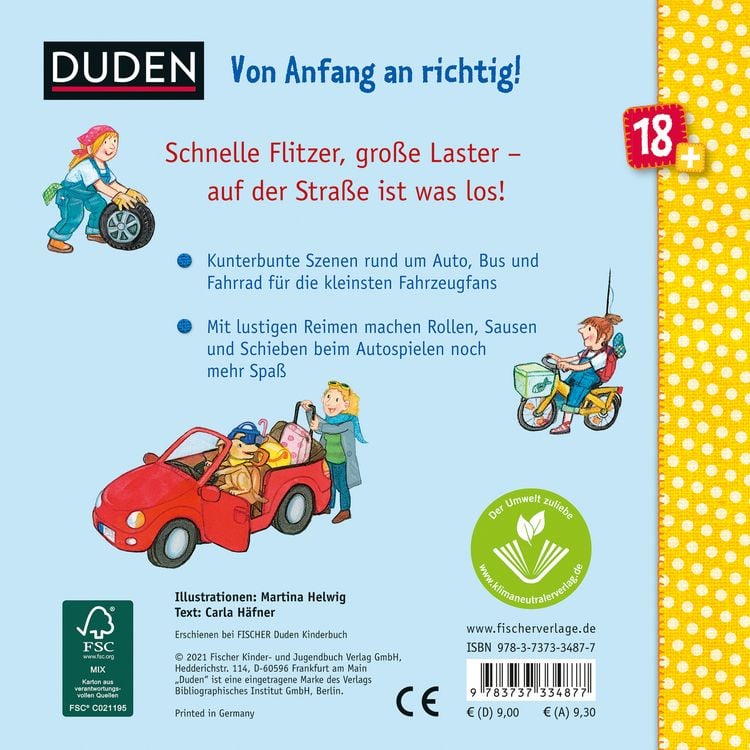 Produktbild: Duden 18+: Hin und her, vor und zurück, mit dem Auto noch ein Stück